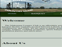 Tablet Screenshot of mahoningcountryclub.com